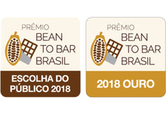 Premio bean to bar Brasil escolha do publico 2018 e premio bean to bar Brasil ouro 2018.